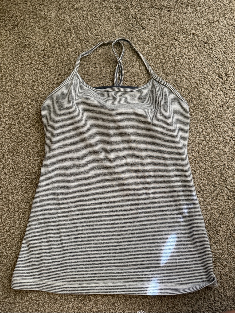lululemon athletica Striped Racerback Cami - Black & White